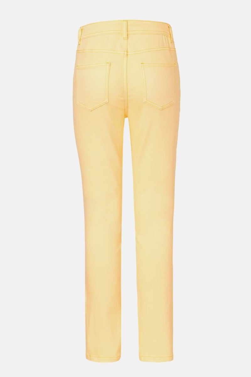 Tchibo Women Straight Leg Slim Fit Jeans, Yellow - Image 2